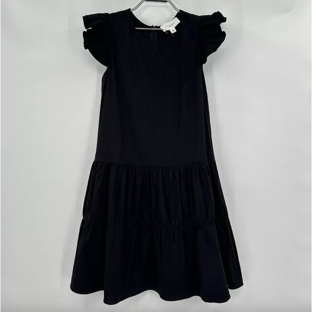 Pomander Place by Tuckernuck Black Corrine Flutter Sleeve Mini Dress sz S nwot